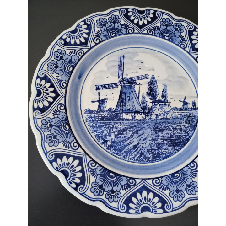 Delfts Blue Handbeschilderd Sierbord 22,5 cm