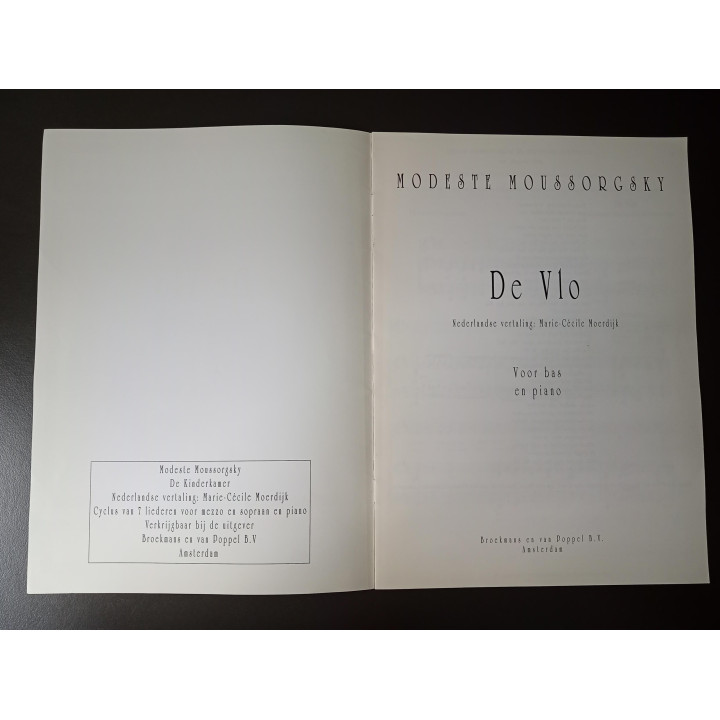 Modeste Moussorgsky De Vlo Bladmuziek Bas en Piano