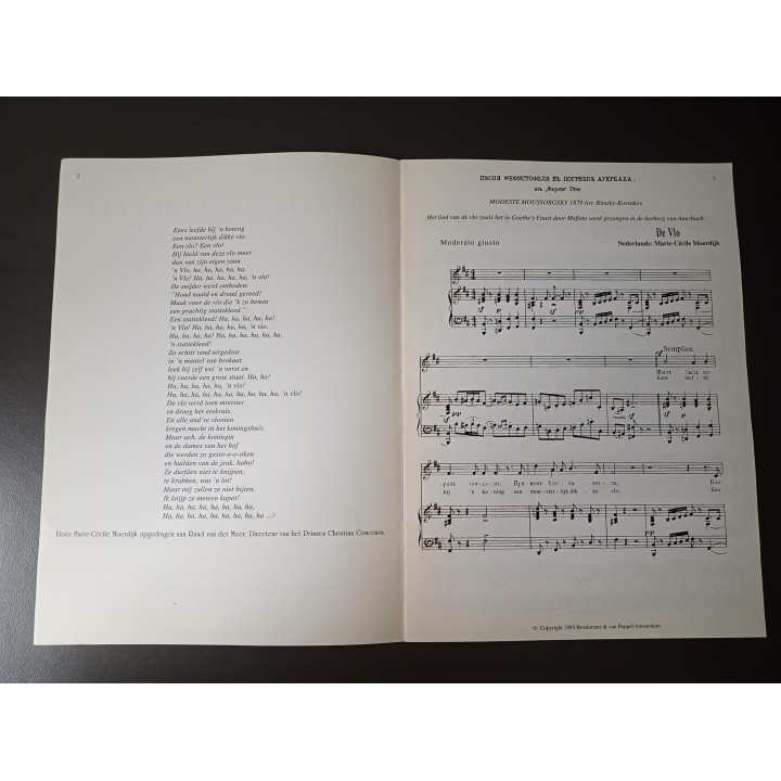 Modeste Moussorgsky De Vlo Bladmuziek Bas en Piano