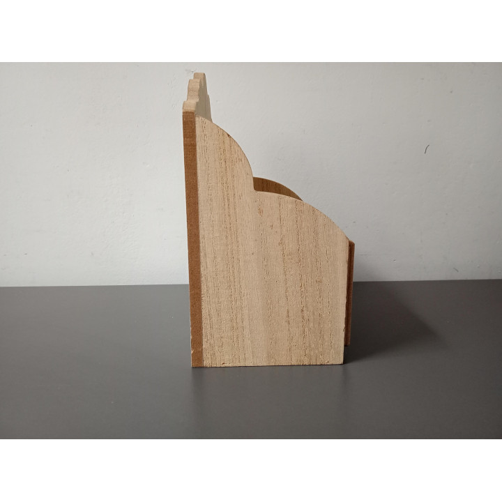 Houten eeuwigdurende kalender met dag maand en datumblokken