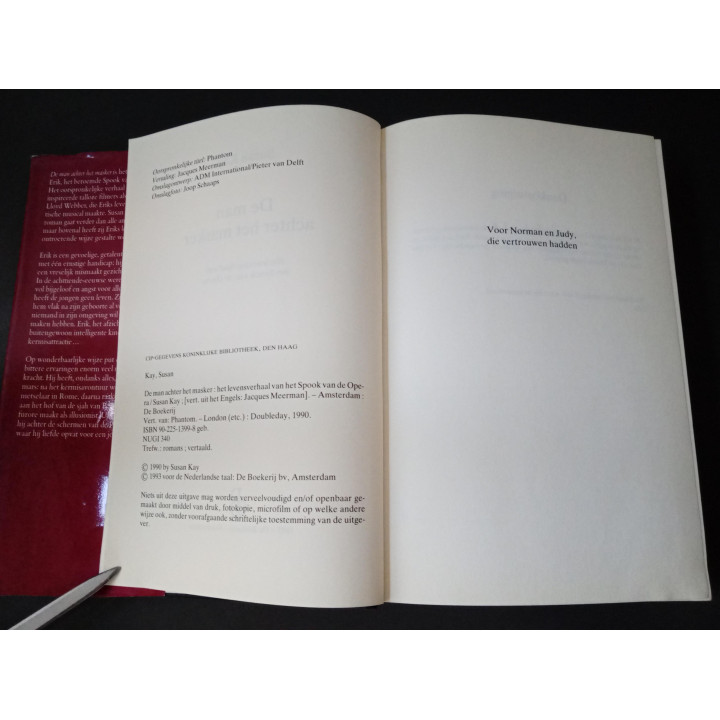 De man achter het masker Susan Kay hardcover 1993