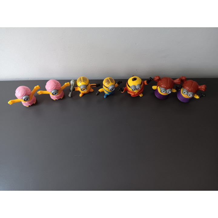 Set van 7 Minions speelfiguren