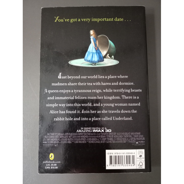 Disney Alice in Wonderland Engelstalig boek Tim Burton