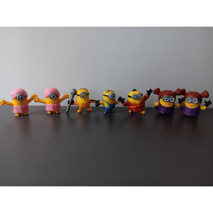 Set van 7 Minions speelfiguren
