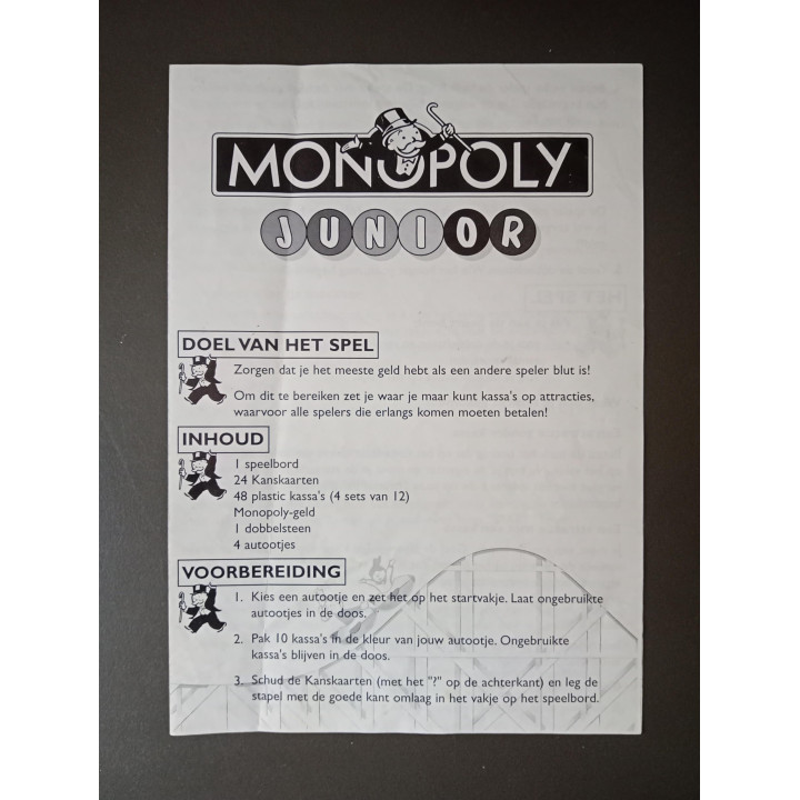 Monopoly Junior Parker compleet bordspel 1996
