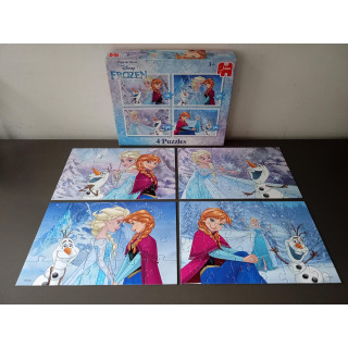 Disney Frozen 4 in 1 puzzels Jumbo 12 20 30 36 stukjes