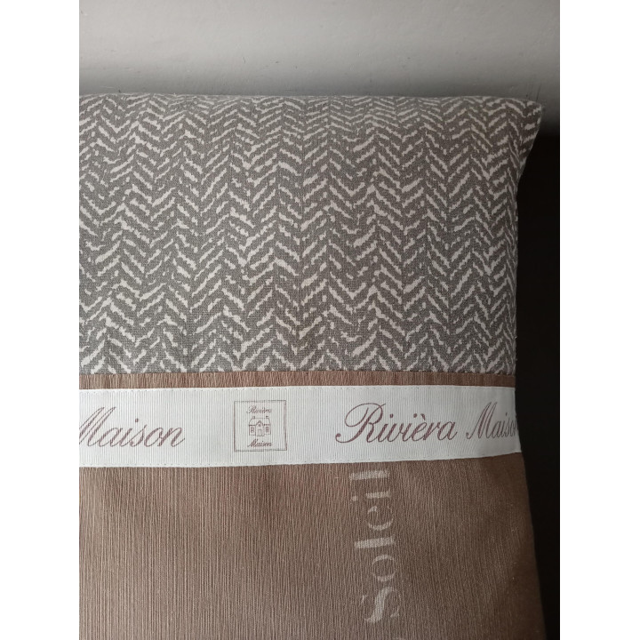 Riviera Maison sierkussen taupe grijs 45 x 45 cm