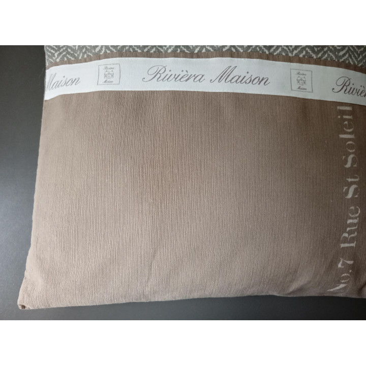 Riviera Maison sierkussen taupe grijs 45 x 45 cm