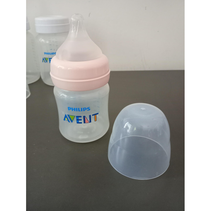 4 Philips Avent babyflessen met sterilisatiedoosjes