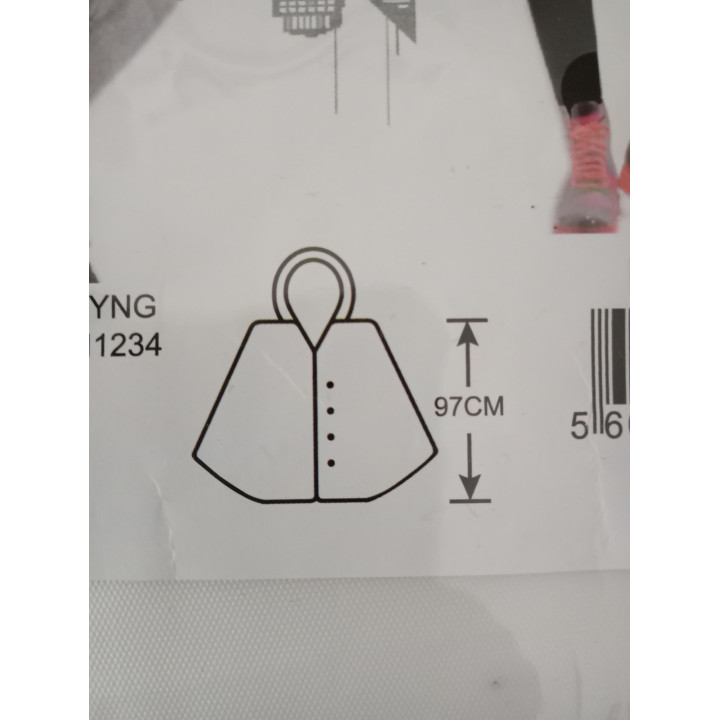 Harmon transparante regenponcho one size nieuw
