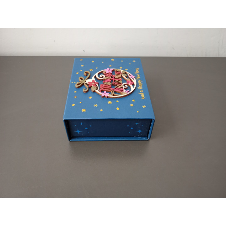 Kerst cadeau opbergdoos met muziek Merry Christmas