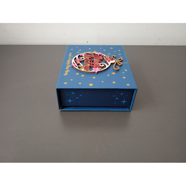 Kerst cadeau opbergdoos met muziek Merry Christmas