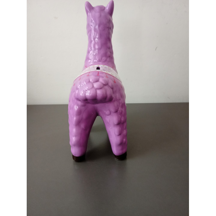 Spaarpot lama alpaca paars keramiek 20 cm