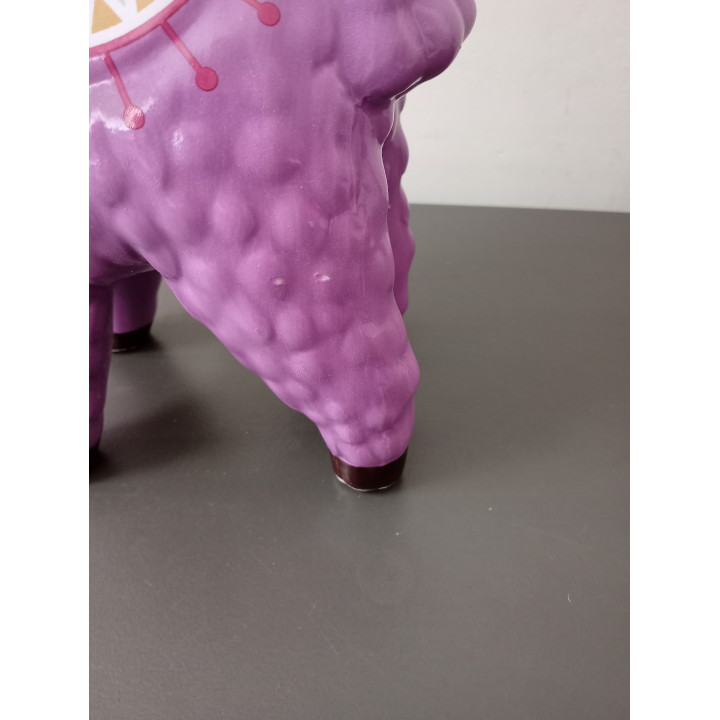 Spaarpot lama alpaca paars keramiek 20 cm