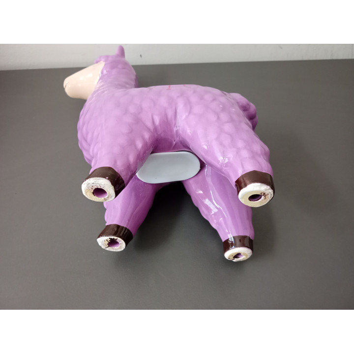 Spaarpot lama alpaca paars keramiek 20 cm