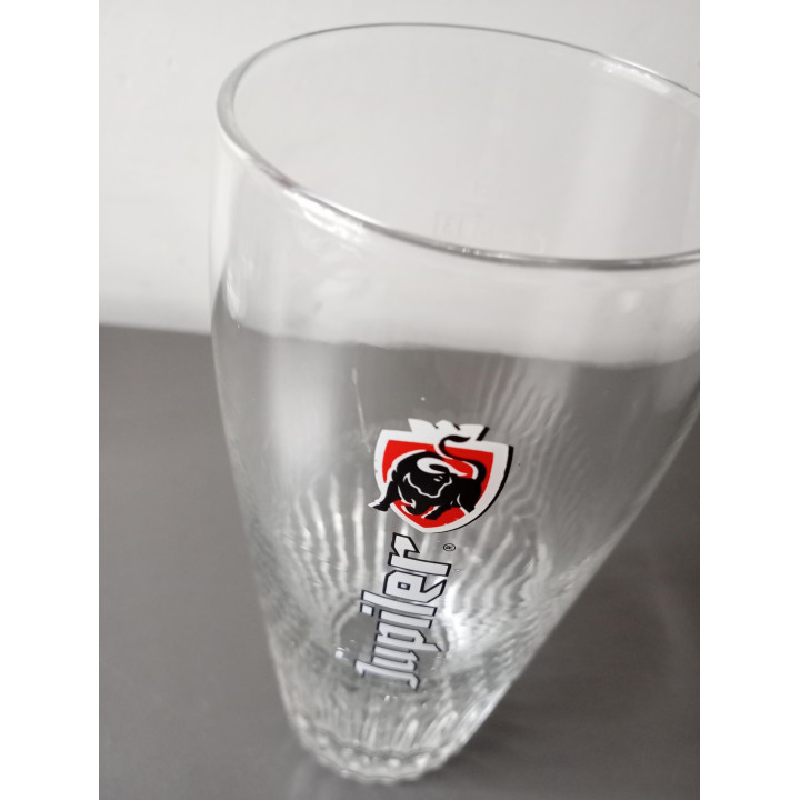 Jupiler bierglas 25 cl met verticaal logo