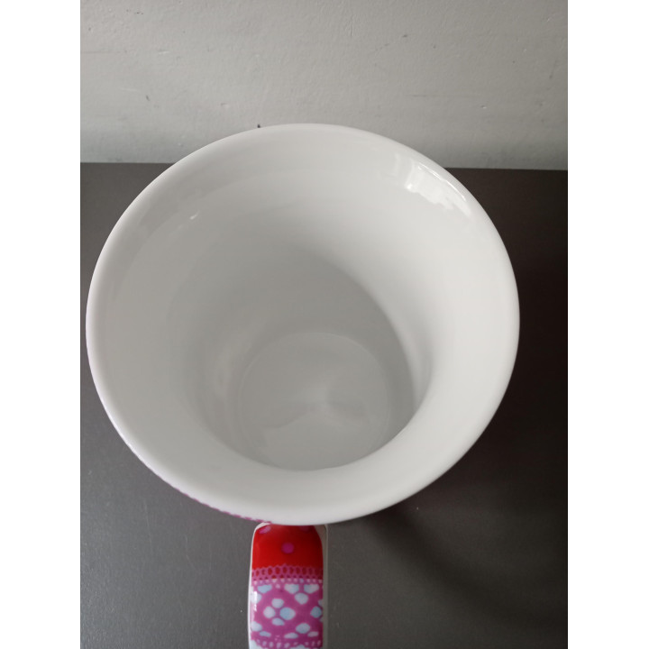 Kleurrijke mok met bloemen en vlinders 10 cm