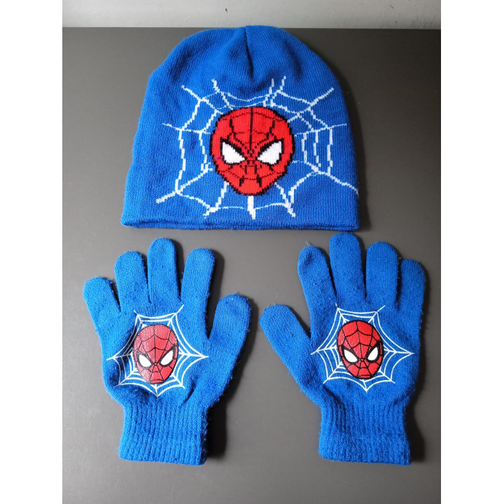 Marvel Spider-Man muts en handschoenen blauw