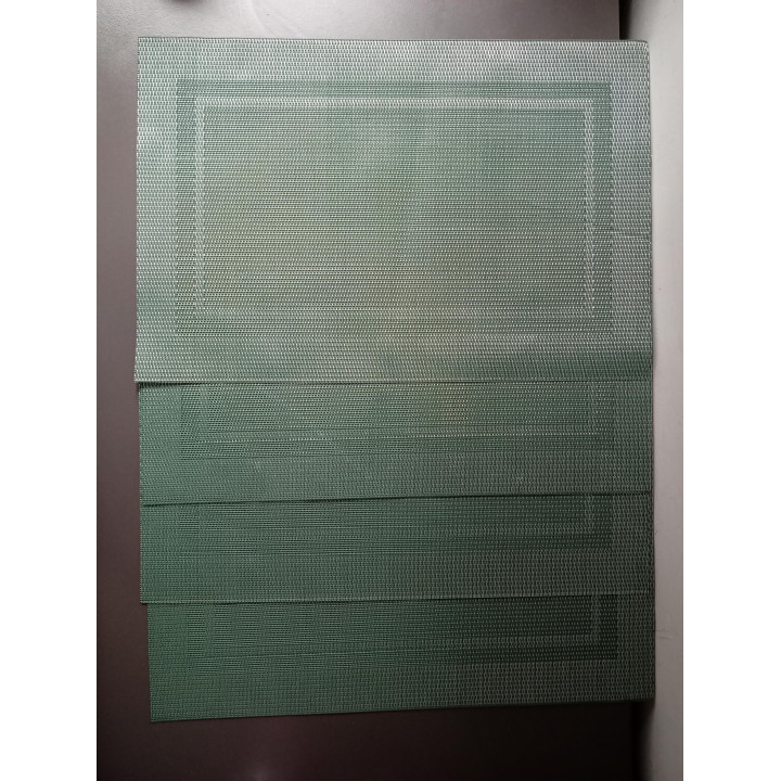 Set van 4 groene placemats 45 x 30 cm