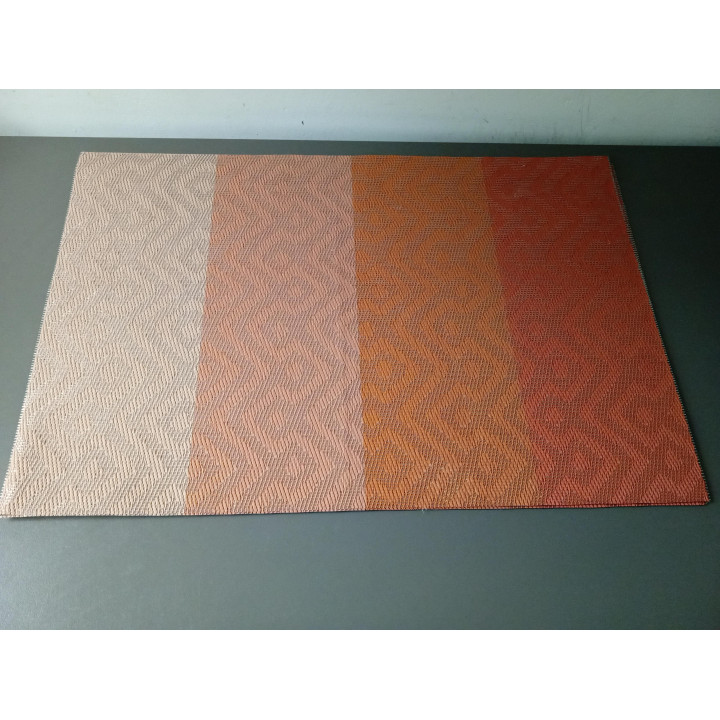Set van 4 placemats oranje terracotta 45 x 30 cm
