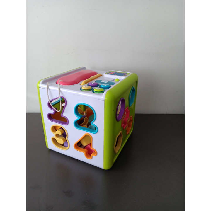 Activiteitenkubus - Vormsorter met Geluid & Klok