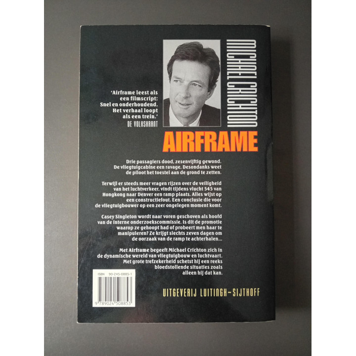 Michael Crichton Airframe thriller