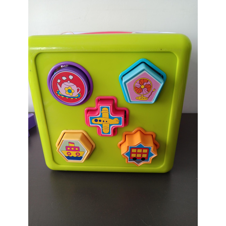 Activiteitenkubus - Vormsorter met Geluid & Klok