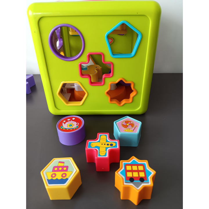Activiteitenkubus - Vormsorter met Geluid & Klok