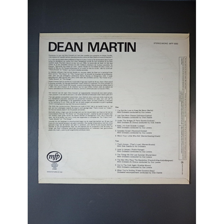 Dean Martin Dean of Music LP MFP 5003