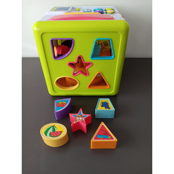 Activiteitenkubus - Vormsorter met Geluid & Klok