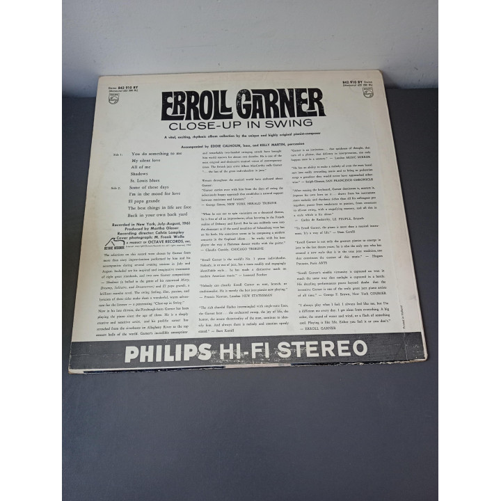 Erroll Garner Close-Up in Swing LP Philips