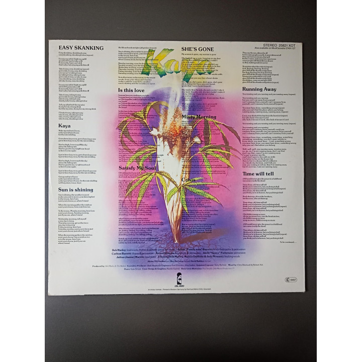 Bob Marley & The Wailers Kaya LP 1978