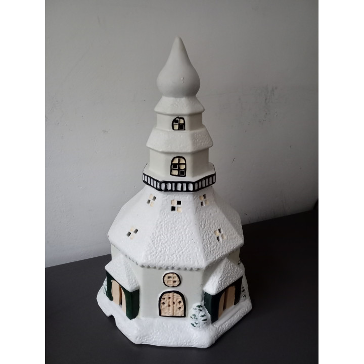 Porseleinen Seiffener Kirche kerstkerk 30 cm