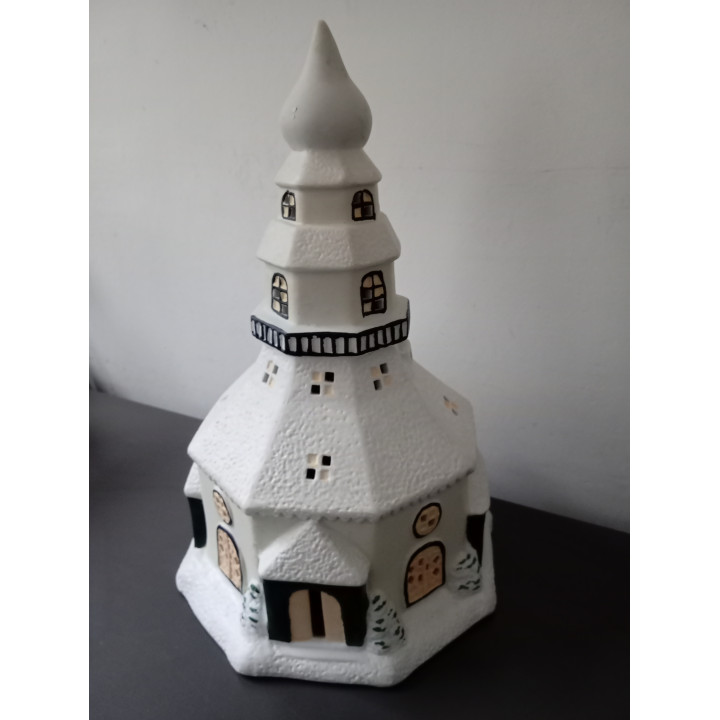 Porseleinen Seiffener Kirche kerstkerk 30 cm