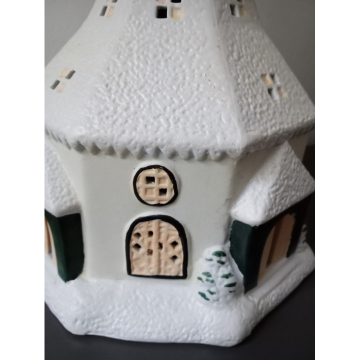 Porseleinen Seiffener Kirche kerstkerk 30 cm