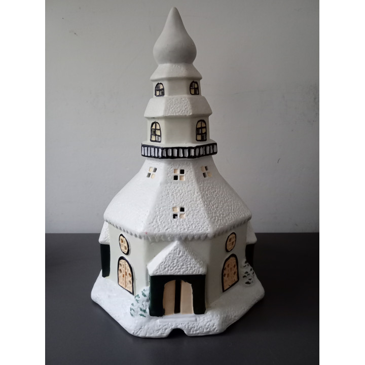 Porseleinen Seiffener Kirche kerstkerk 30 cm