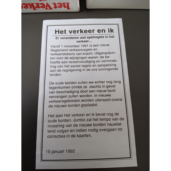 Het Verkeer en Ik - Educatief Kaartspel (Jumbo, 1987)