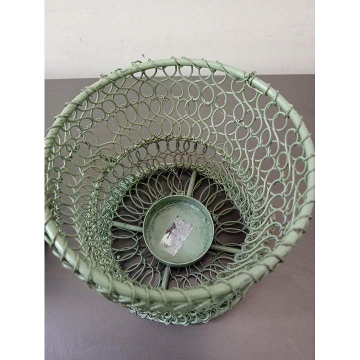 Set van 2 groene metalen waxinelichthouders 9 cm