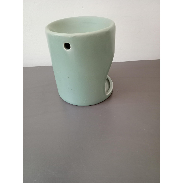 Groene keramieken geurbrander 9 cm