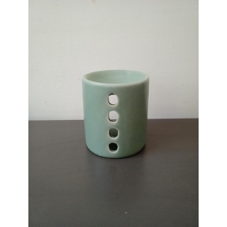 Groene keramieken geurbrander 9 cm