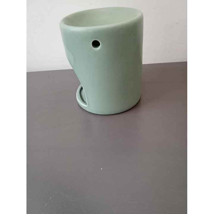 Groene keramieken geurbrander 9 cm