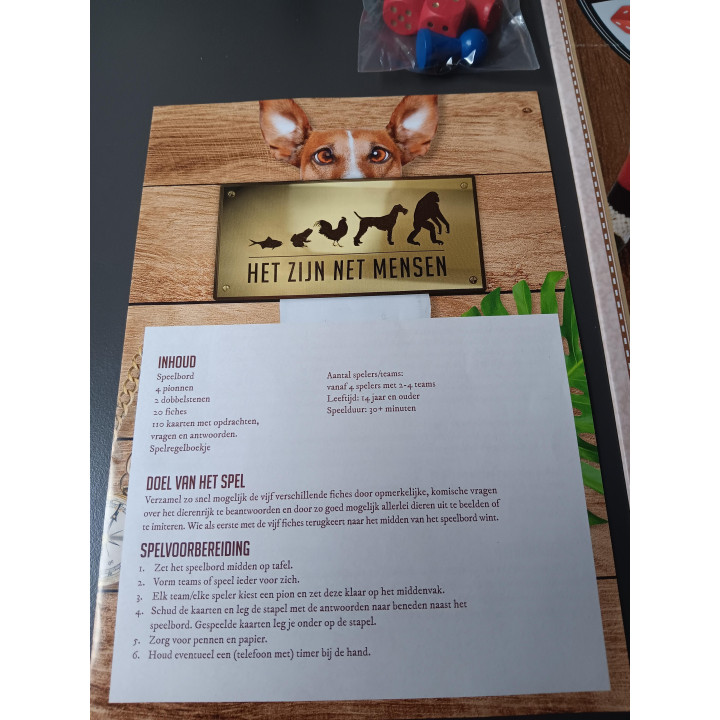 Het Zijn Net Mensen - Dierenquiz Bordspel (Compleet)