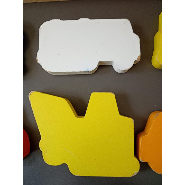Melissa & Doug houten puzzel bouwvoertuigen 6 stukjes