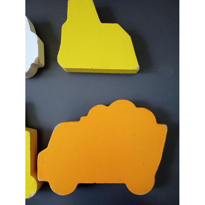 Melissa & Doug houten puzzel bouwvoertuigen 6 stukjes