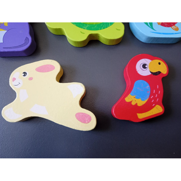 Mini Matters houten puzzel huisdieren 7 stukjes