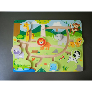 Playtive houten doolhofpuzzel wilde dieren 9 stukjes