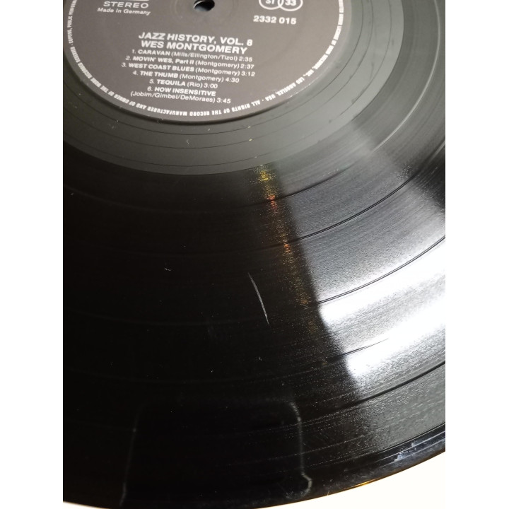 Wes Montgomery Jazz History Vol. 8 2 LP