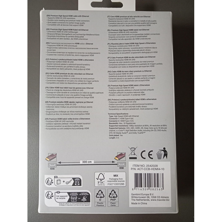 Sologic HDMI kabel 3 meter 4K
