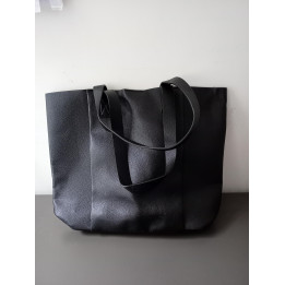Zwarte dames schoudertas shopper met uitneembaar tasje