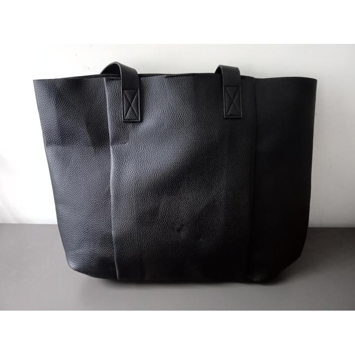 Zwarte dames schoudertas shopper met uitneembaar tasje